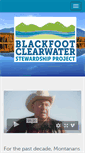 Mobile Screenshot of blackfootclearwater.org